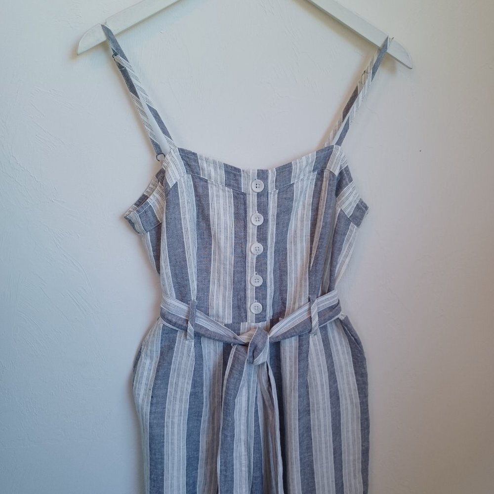 Rails Jumpsuit Harper Striped Wide Leg Cropped Size Medium - Picture 6 of 13